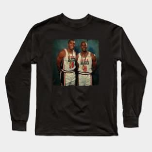 Magic Johnson and Michael Jordan Long Sleeve T-Shirt